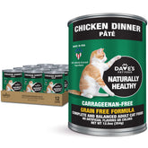 Dave's Pet Food Pate de pollo en lata, sabor y nutrición para gatos.