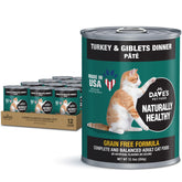 Dave's Pet Food Paté de pavo y giblets, lata, opción sabrosa para hidratación diaria.