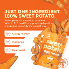 Texture patate douce, friandise Davie's Naturals prête à croquer