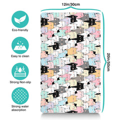 DDPODNQAK alfombra impermeable para gatos, cuencos estables y sin deslizamientos.