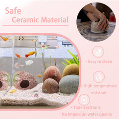 Hábitat miniatura Deapeey, rosa, ideal para peces pequeños.