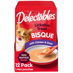 Delectables Bisque: textura cremosa para premiar al gato en casa.