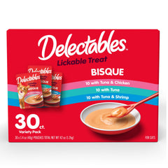 Delectables envase bisque cremoso para alimentar y hidratar con sabor.
