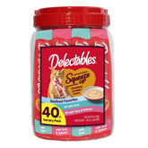Delectables Squeeze Up variedad mariscos en tubos, ideal para bonding diario.