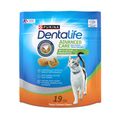 Dentalife empaque saco gatos sabor pollo, fácil almacenamiento y frescura garantizada.
