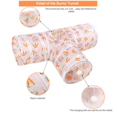 Deofun tunel con estructura resistente para mascotas blanco favorece exploracion segura