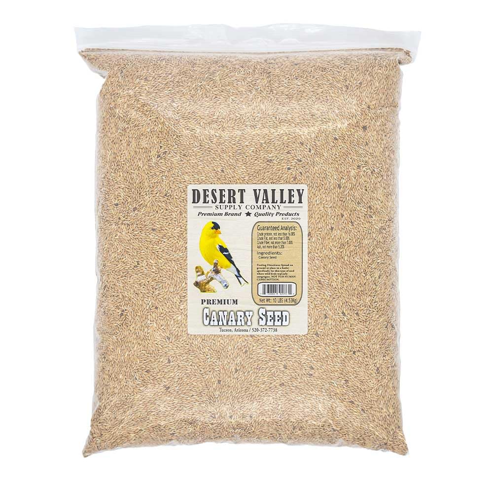 Semilla de canario Desert Valley en bolsa de 3 lb para atracción de aves.