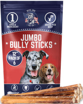 Devil Dog Pet Co palitos de masticacion 12 pulgadas, vista frontal, masticacion segura para perros grandes