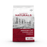 DIAMOND NATURALS alimento para gato interior con pollo real para pelaje sano.