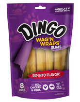 Dingo Wag'n Wraps Slims con pollo real envuelto en cuero crudo de alta calidad