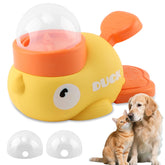 DiQiRenQin interactive duck treat dispenser, diseño pato adorable, estimula la mente durante la comida.