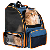 Discala Mochila porta-mascotas ventilada con malla para flujo de aire.
