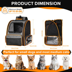 Discala mochila para perros pequeños con correas ergonómicas, comodidad para el portador