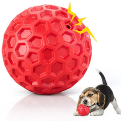 Bola DISSKNIC para perros con sonido, estimula curiosidad y juego activo.
