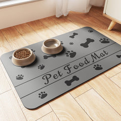 Alfombrilla DK177 para alimento de mascotas con absorción para derrames de agua