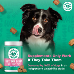 Doggie Dailies, aceite de salmón de Alaska, piel saludable.