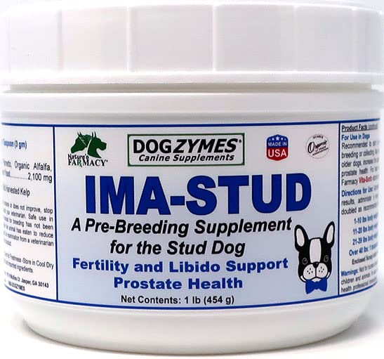 Dogzymes Ima Stud: suplemento diario en comida para vitalidad y rendimiento.