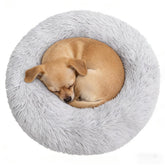 Doimier cama rosquilla suave gris claro de 23 pulgadas, ideal para descanso profundo.