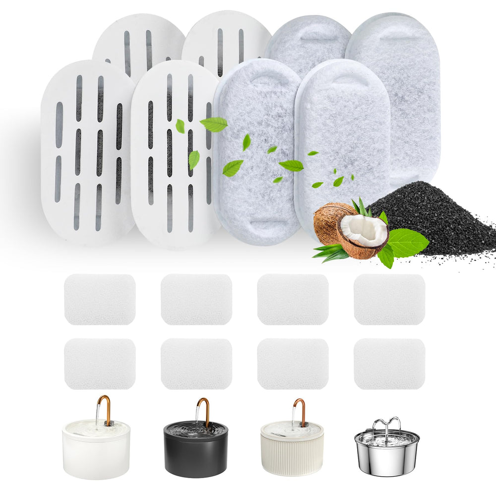 DOOOB filtro para fuente de gatos con carbón activo mejora olor y sabor del agua.