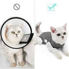 DOTON pyjama postchirurgie chat gris, facile à enfiler et sans inconfort.