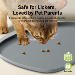 Almohadilla DownyPaws antideslizante para gatos, mantiene la comida en su sitio.