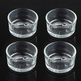 DQITJ cuenco cristal reptil, vista frontal, ideal para comida y agua, fácil de limpiar.