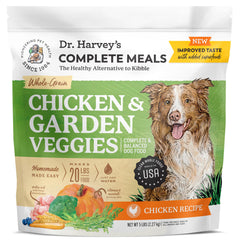 Dr. Harvey's Chicken & Garden Veggies, envase de 5 libras, comida de calidad humana para perros.
