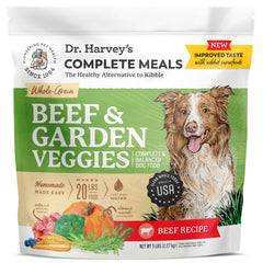 Dr. Harvey's res y verduras para perros, alimento seco nutritivo con sabor natural.