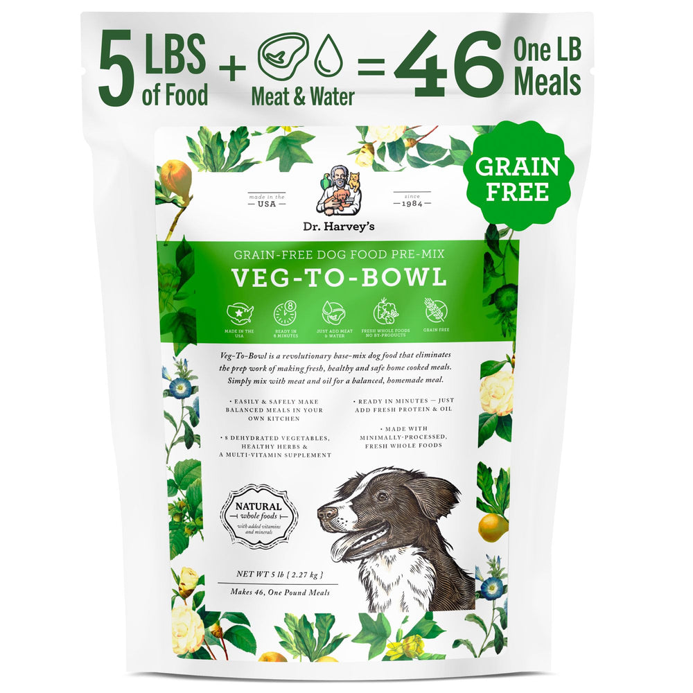 Dr. Harvey’s Veg-to-Bowl: base de mezcla lista para hidratar y alimentar.