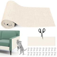 Alfombra Draupnir para rascar gatos extendida, protege muebles delicados y ofrece área de juego.