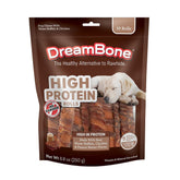 Rollos DreamBone de Alta Proteína en empaque, snack activo para perros