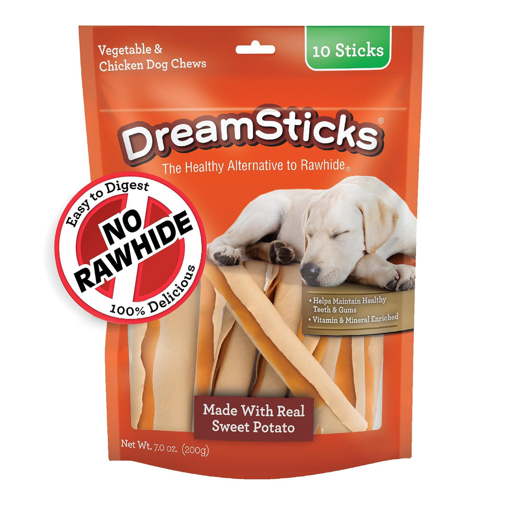 DreamSticks de DreamBone con batata real, para masticar y entretener a tu perro