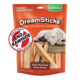 DreamSticks de DreamBone con batata real, para masticar y entretener a tu perro