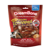 DreamBone Mini envueltos en pollo real, sabor delicioso que encanta a perros pequeños
