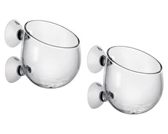 DS Distinctive Style, taza planta acuario cristal con ventosas para decoración estable.