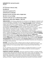 Aplicación oral de Duramectin Paste en caballo para control de parásitos.