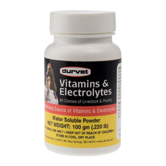 Durvet 698468 botella con vitaminas y electrolitos para aves y ganado, uso diario.