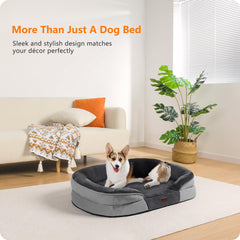 Dwanton cama perro con funda impermeable protege la espuma de derrames y accidentes
