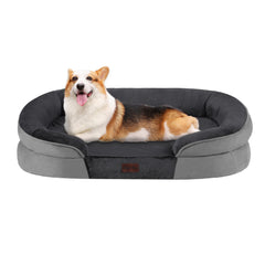 Dwanton cama perro ortopédica mediana con gel y espuma de panal para soporte