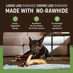Earth Animal No Hide Chews: durabilidad larga para sesiones de juego y masticación.