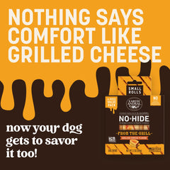 Earth Animal No Hide Chews, sabor cheddar, alternativa sin cuero crudo para mordidas.