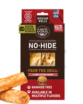 Earth Animal No Hide Rolls en paquete, masticación saludable para perros medianos.