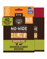 Earth Animal No Hide Stix: ingredientes simples para una merienda masticable segura
