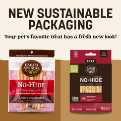 Perro pequeño masticando Earth Animal No Hide Stix