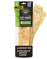 Earth Animal No Hide Strips: empaque de 4 piezas para masticar seguro.