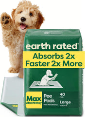 Earth Rated Puppy Pads: absorción rápida centrada para control de derrames