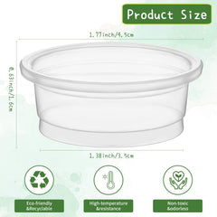 Taza de agua EBOOT para reptiles, plástico PET seguro y claro.