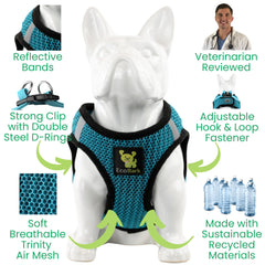 Arnés EcoBark de malla doble, duradera y transpirable.