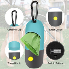 Incluye bolsas para desechos de perros a prueba de fugas.