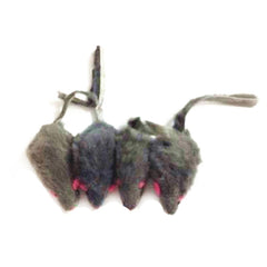 Emours ratón juguete con pelaje suave gris para juego interactivo